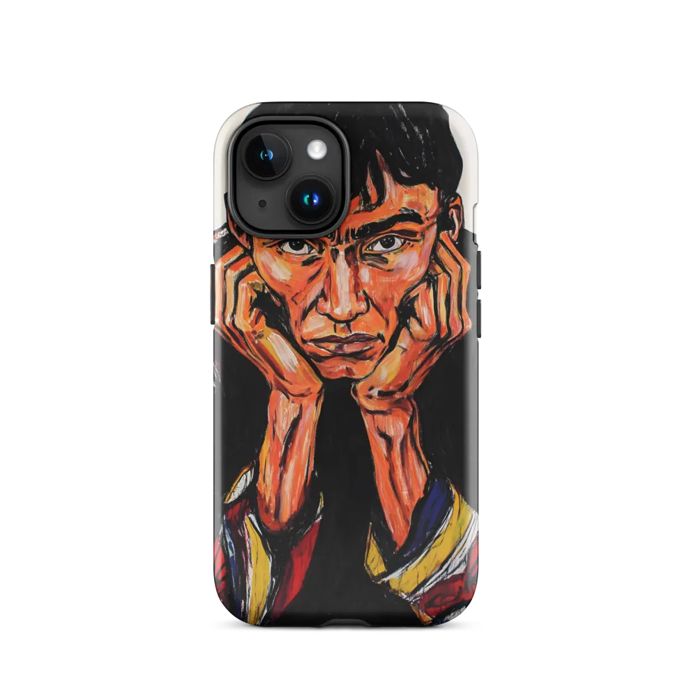 Contemplative Intensity: An Expressionist Portrait