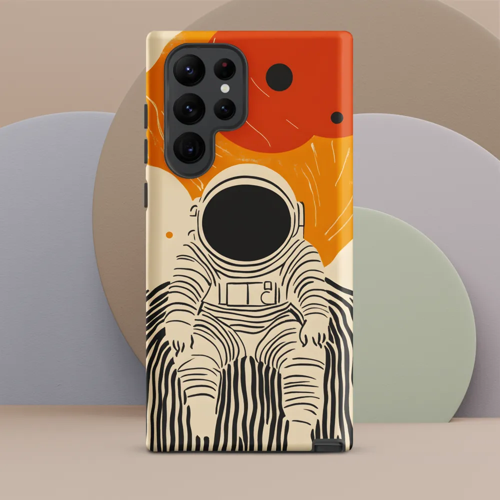 Astronaut in Cosmic Thoughts | Phone Case |  S22 Ultra | Tough Case | Matte