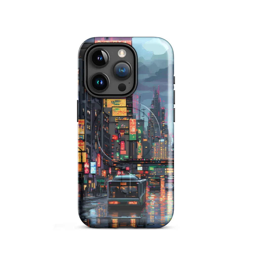 Neon Dreams: A Pixelated Urban Night