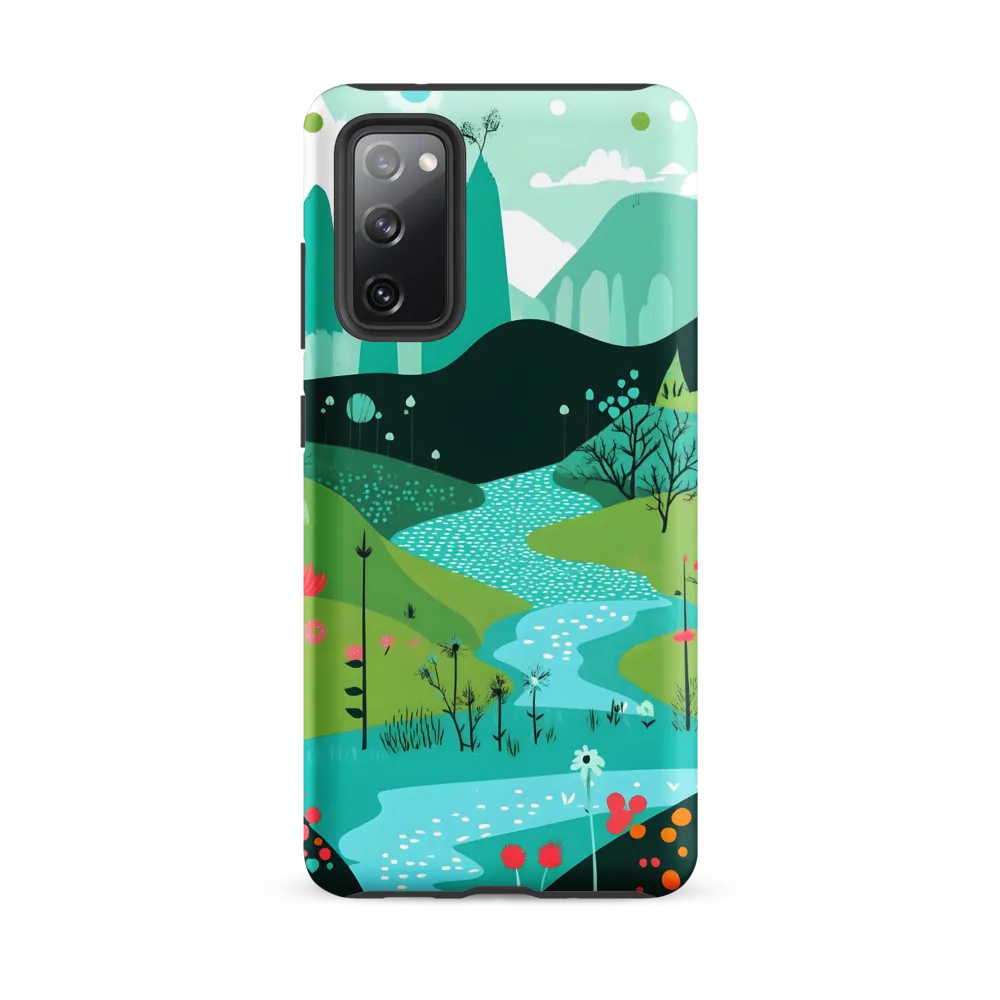 Whimsical River in a Lush Landscape