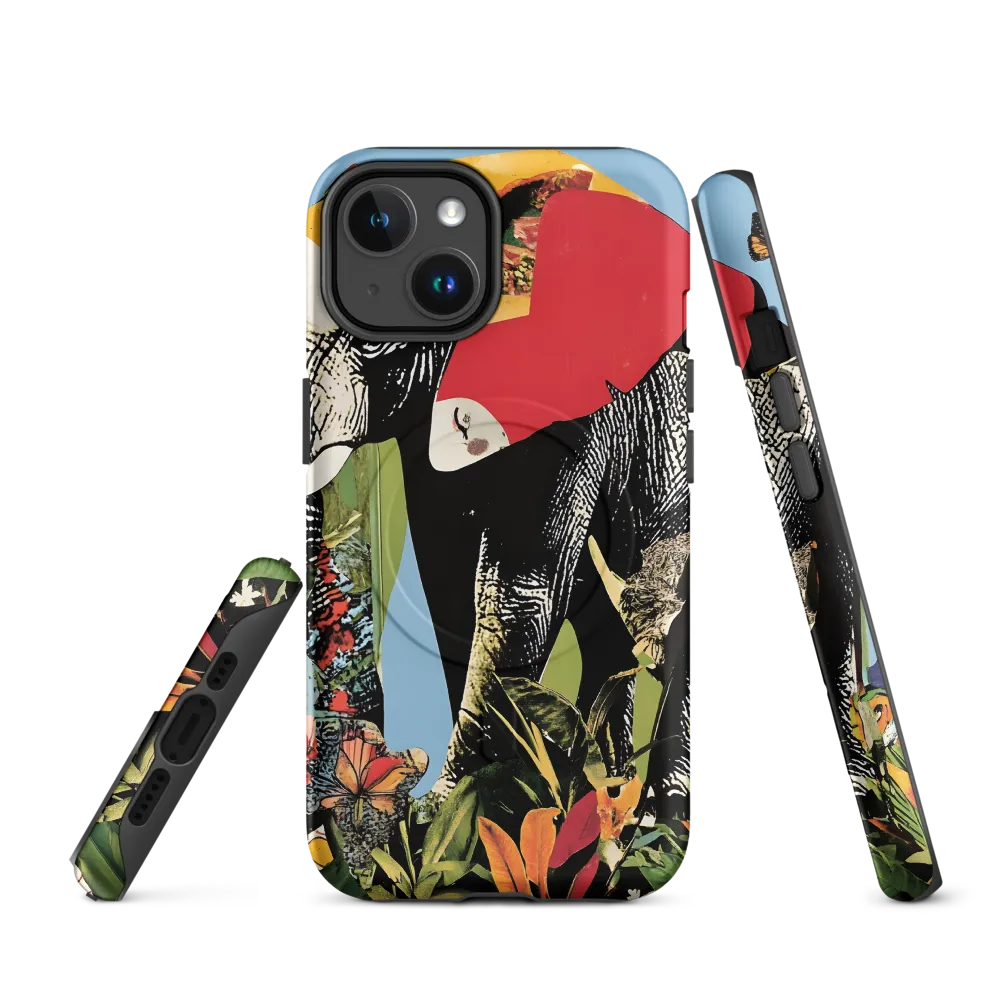 Harmony of Nature: The Elephant's Embrace | Phone Case |  14 | MagSafe® Tough Case | Matte