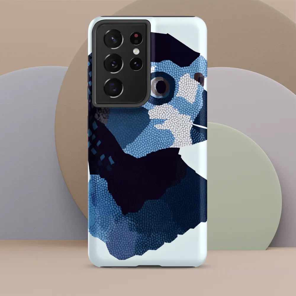 Abstract Avian Portrait in Blue