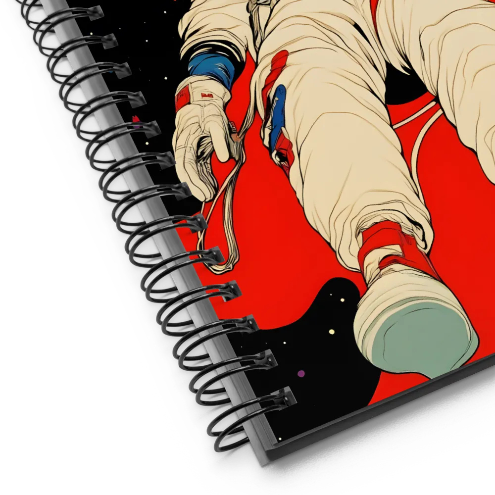 Astronaut in Cosmic Reverie | Spiral Notebook