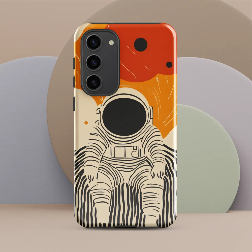 Astronaut in Cosmic Thoughts | Phone Case |  S23 Plus | Tough Case | Glossy