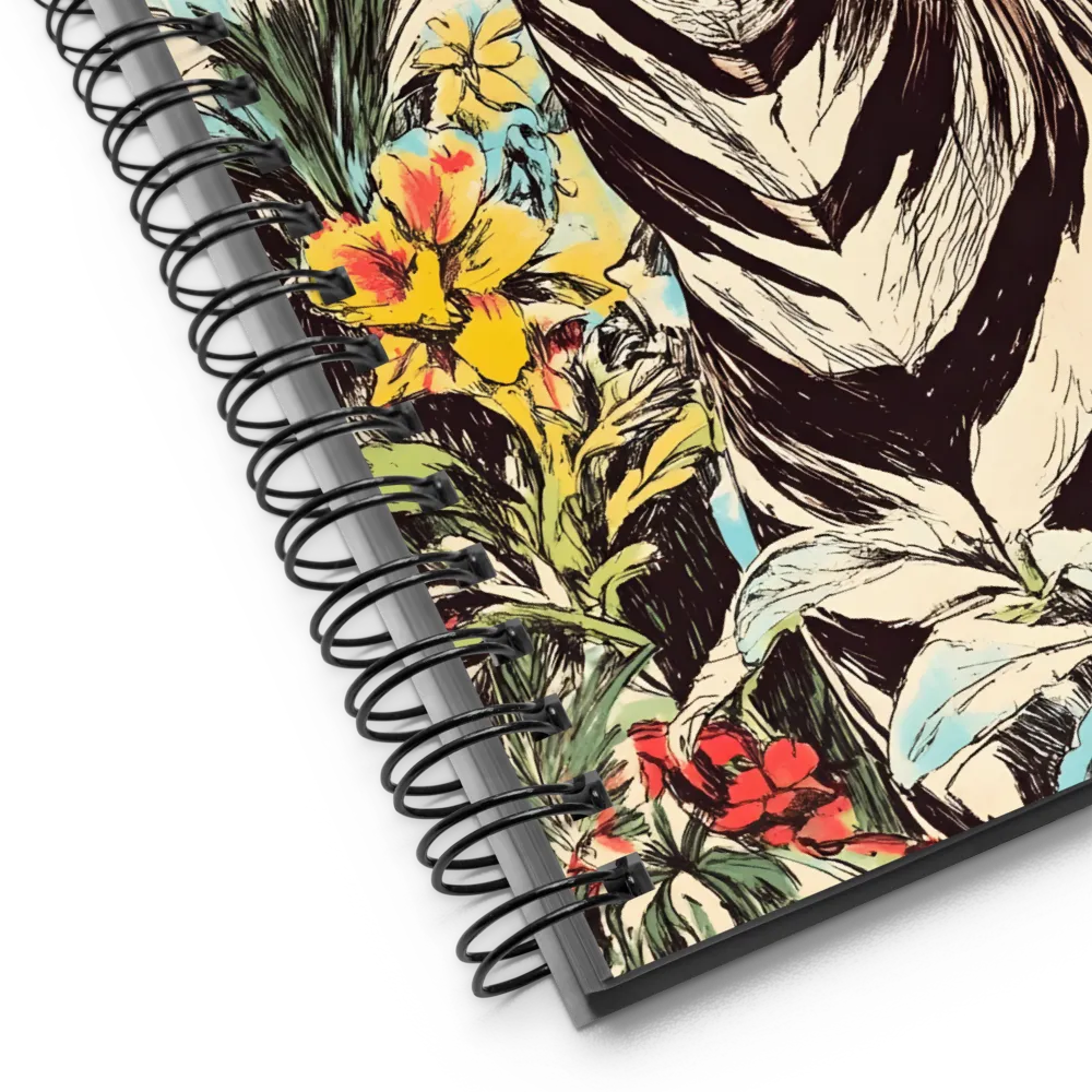 Zebra in Tropical Reverie | Spiral Notebook