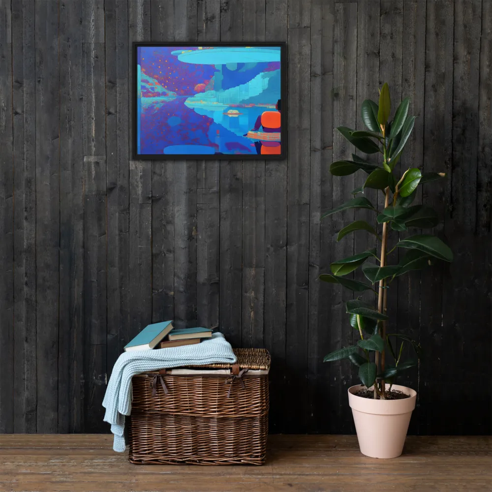 Reflections of Serenity | Canvas with Black Frame | 18″×24″