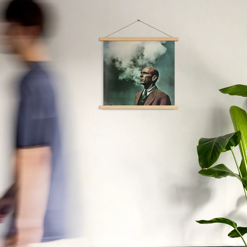 Clouded Thoughts | Poster With Oak Wood Hanger | 18″×18″