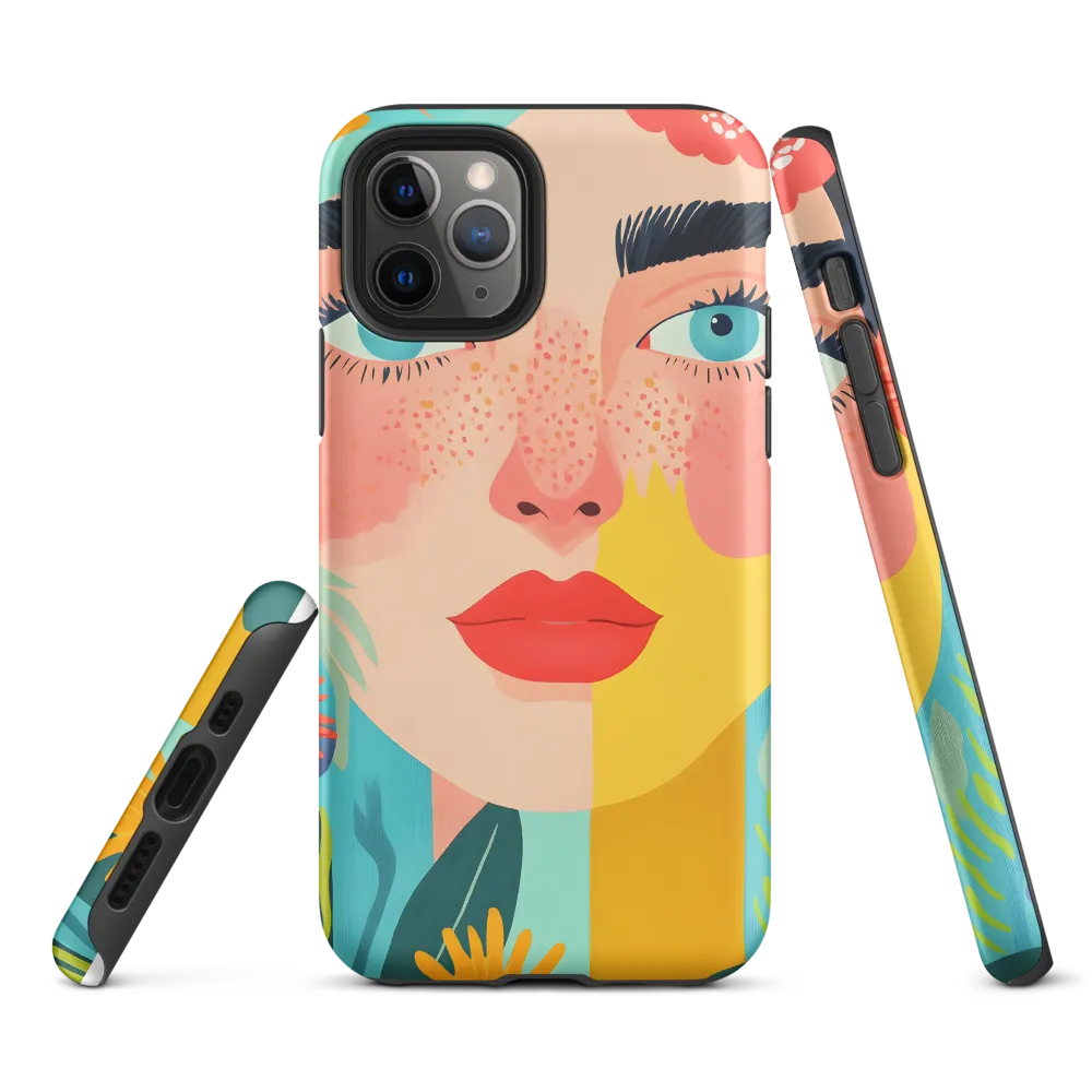 Floral Serenity: A Modern Portrait