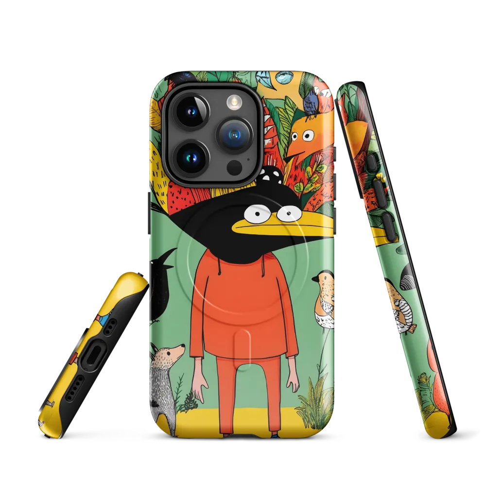 Whimsical Encounter in a Colorful Jungle