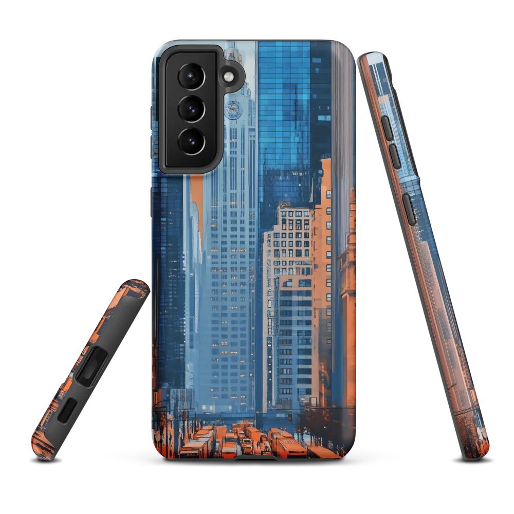 Urban Symphony in Blue and Orange