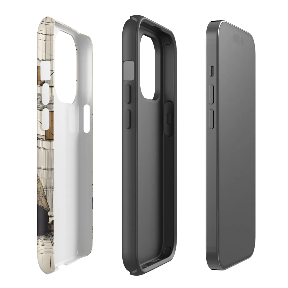 Quiet Reflections in Line | Phone Case |  14 Pro | Tough Case | Matte