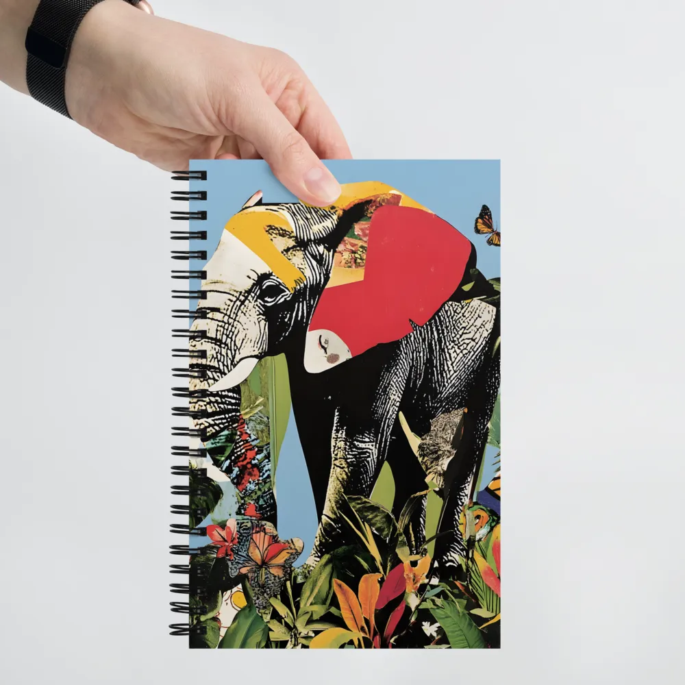 Harmony of Nature: The Elephant's Embrace | Spiral Notebook