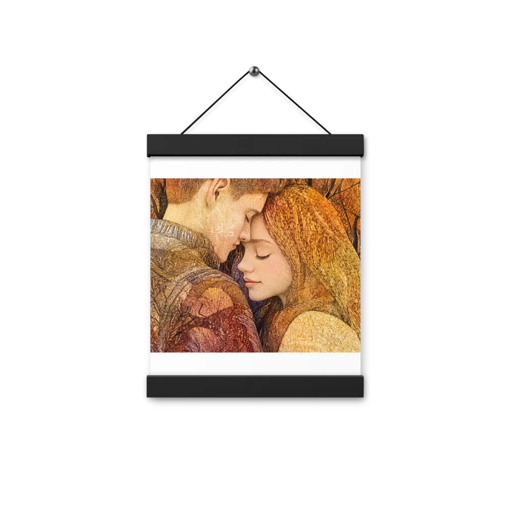 Embrace of Autumn | Poster With Black Wood Hanger | 8″×10″