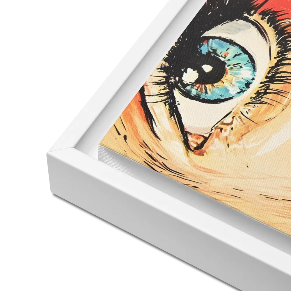 Gaze of Emotion | Canvas with White Frame | 12″×12″
