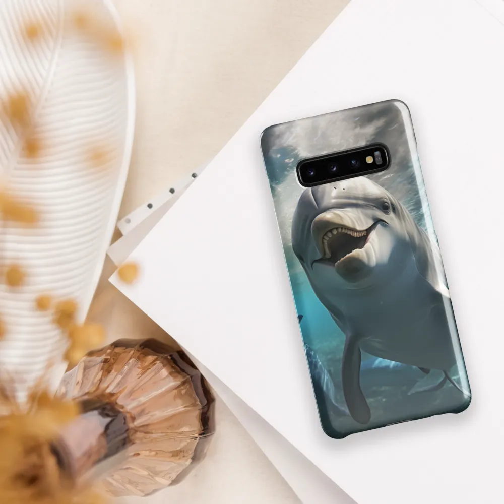 Beneath the Waves: A Dolphin's Dance | Phone Case |  S10 Plus | Snap Case | Glossy