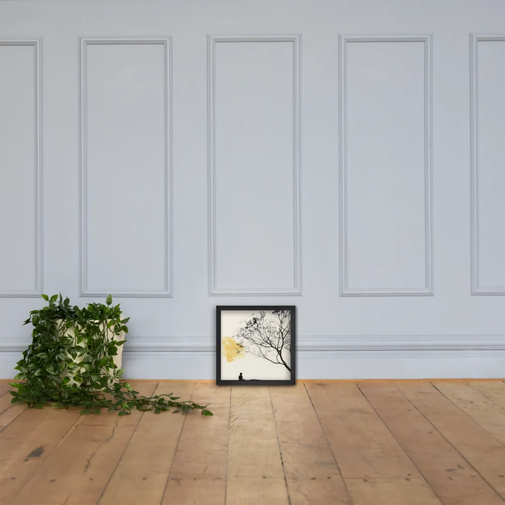 Whispers of Solitude | Poster with Black Frame | 12″×12″