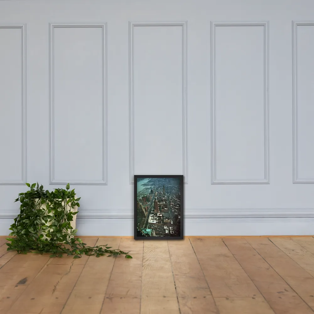 Aerial Symphony of Urban Life | Poster with Black Frame | 12″×16″