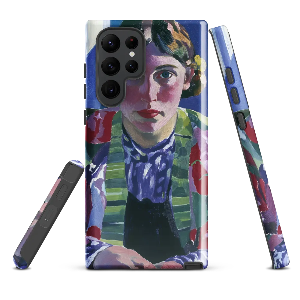 Vibrant Gaze: A Modernist Portrait