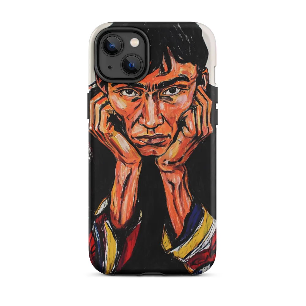 Contemplative Intensity: An Expressionist Portrait