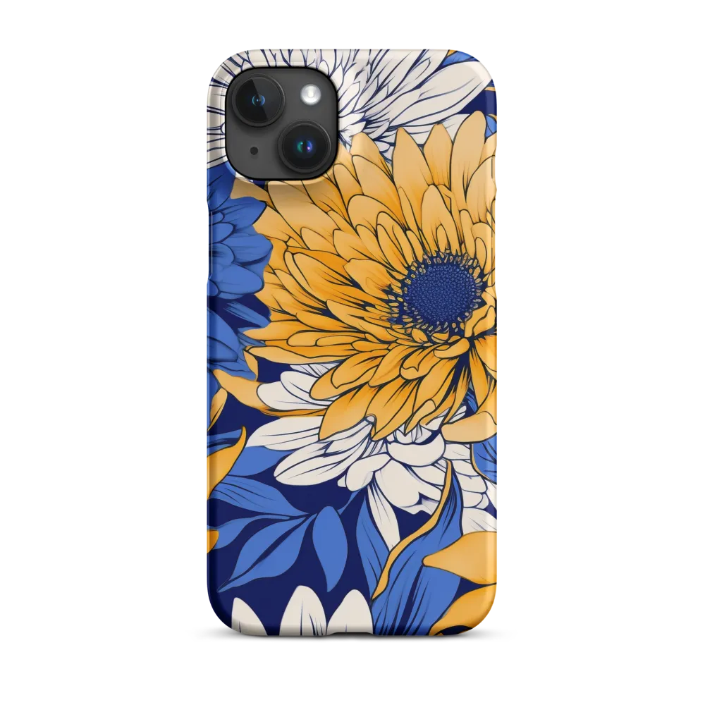 Floral Harmony in Blue and Yellow