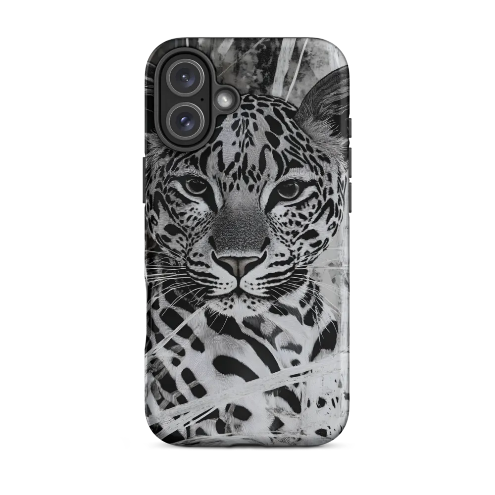 Majestic Gaze: The Leopard's Portrait | Phone Case |  16 Plus | Tough Case | Matte