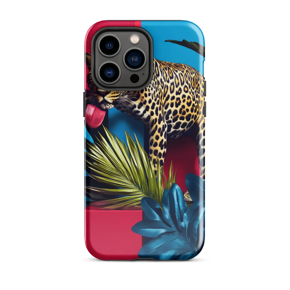 Playful Leopard in Vibrant Paradise