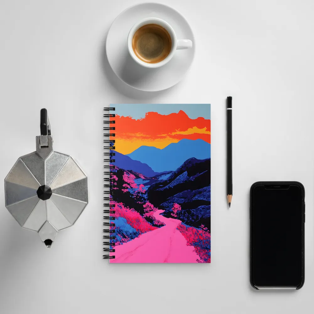 Ethereal Landscape in Vivid Hues | Spiral Notebook