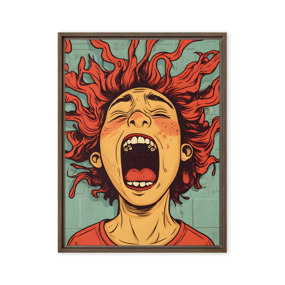 Fury Unleashed | Canvas with Brown Frame | 24″×32″