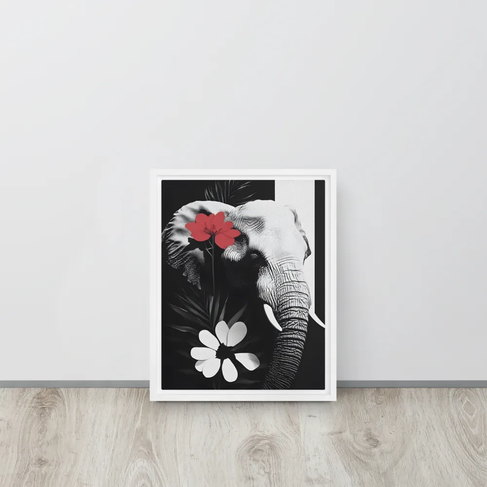 Elephant Harmony | Canvas with White Frame | 11″×14″