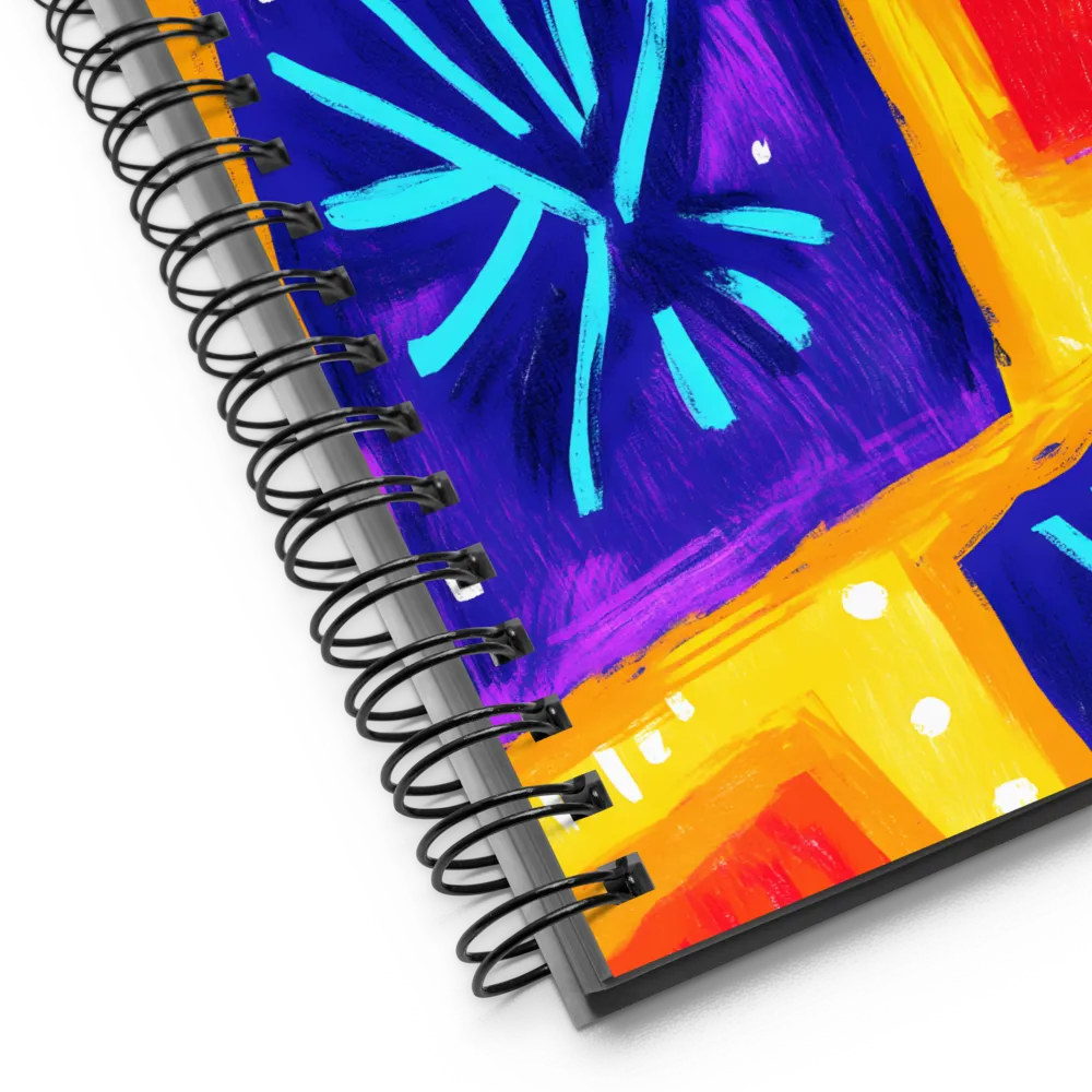 Vibrant Geometric Expressions | Spiral Notebook