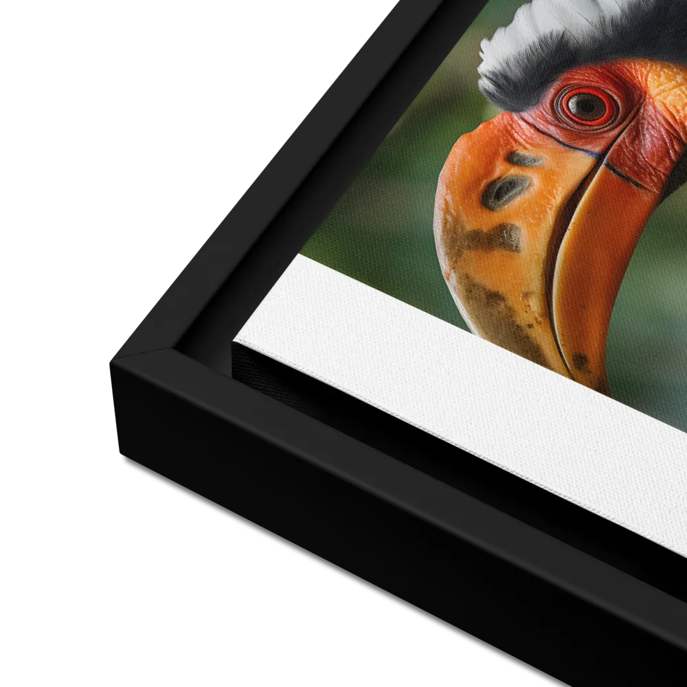 Majesty of the Hornbill | Canvas with Black Frame | 12″×16″