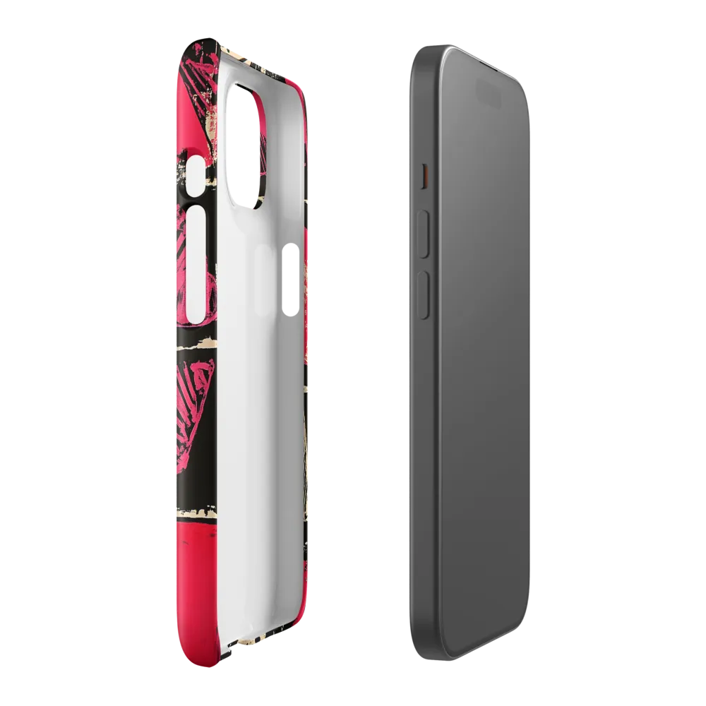 Geometric Symphony in Pink and Black