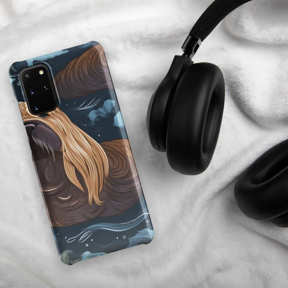 Whimsical Walruses in Deep Blue