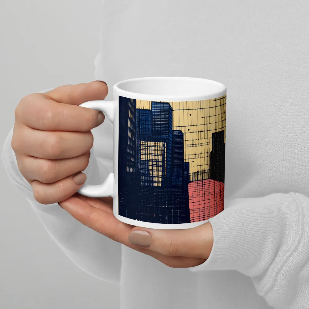 Urban Echoes: A Minimalist Cityscape | Mugs | Multiple Sizes & Colors