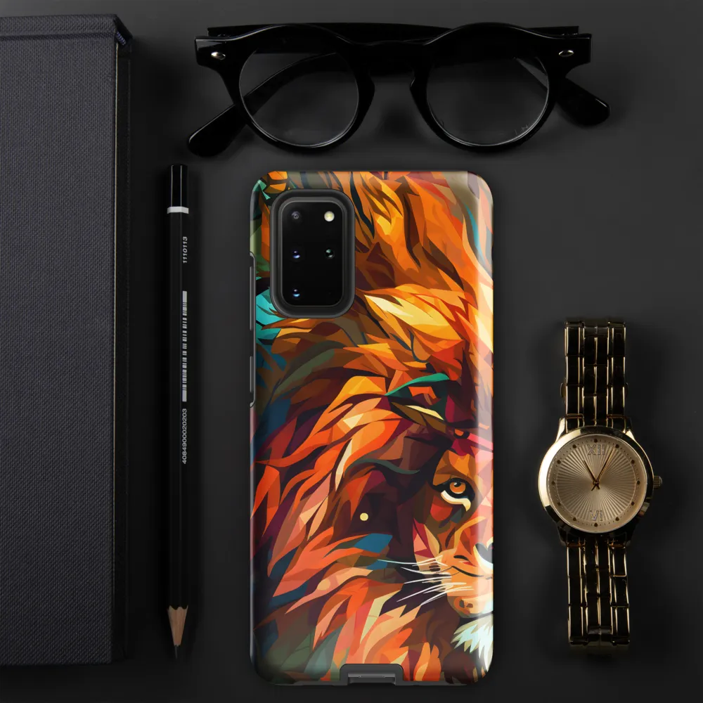 Majestic Gaze: The Polygonal Lion