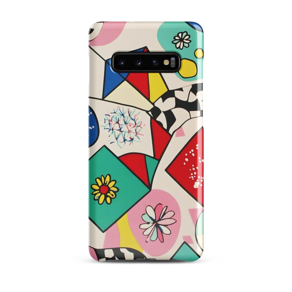 Joyful Geometry: A Playful Dance of Shapes and Colors | Phone Case |  S10 Plus | Snap Case | Glossy