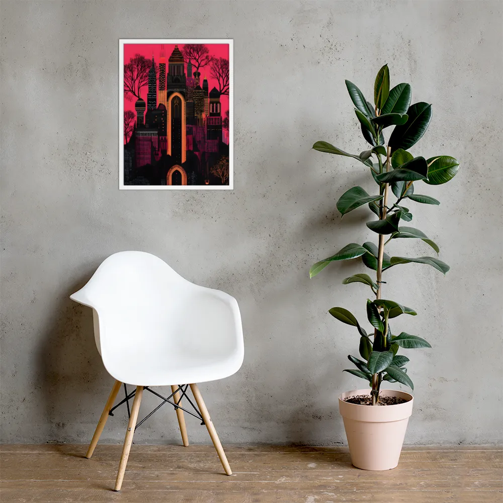 Urban Reverie | Poster with White Frame | 18″×24″
