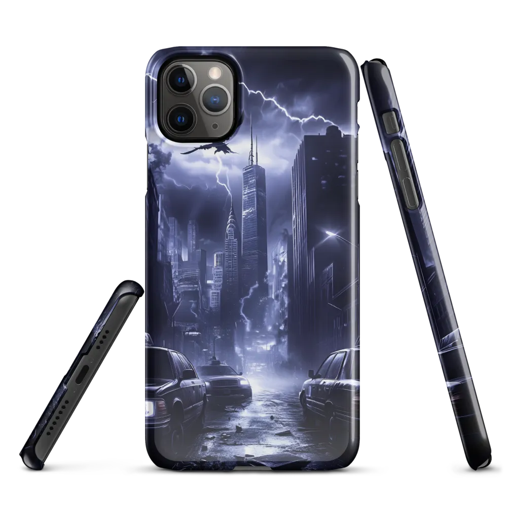 Stormy Cityscape: Shadows of the Night | Phone Case |  11 Pro Max | Snap Case | Glossy