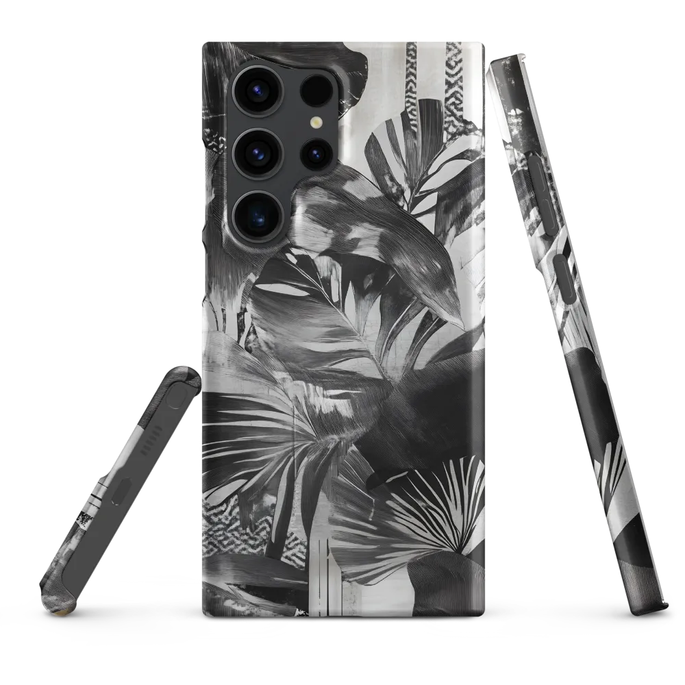 Monochrome Serenity in Tropical Foliage