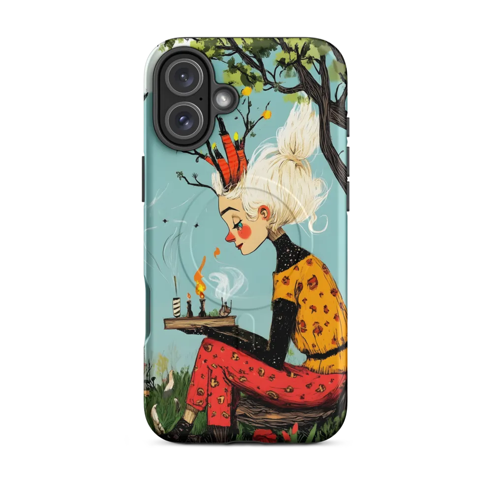 Whimsical Nature Girl | Phone Case |  16 Plus | MagSafe® Tough Case | Matte