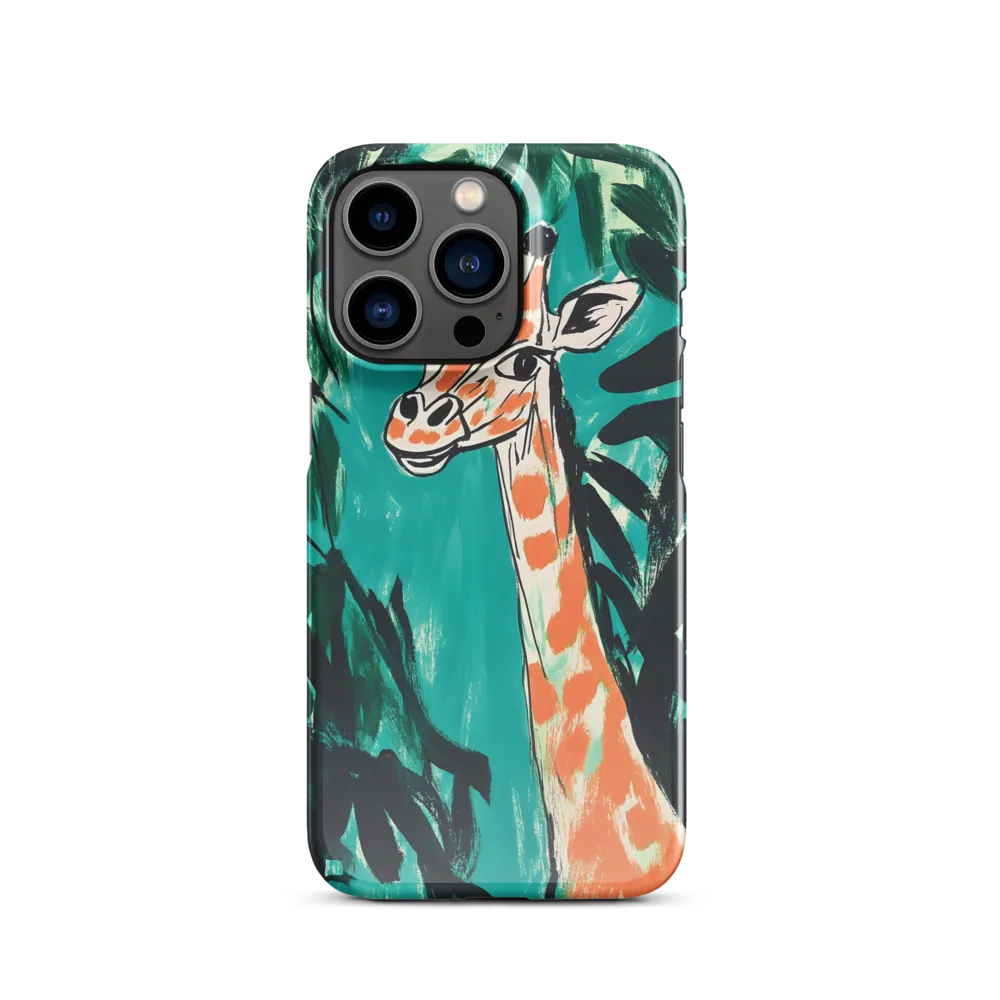 Curious Giraffe in Lush Greenery | Phone Case |  13 Pro | Snap Case | Glossy