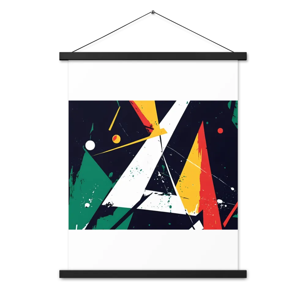 Dynamic Geometries | Poster With Black Wood Hanger | 18″×24″