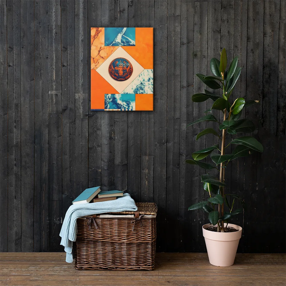 Harmonious Encounters: Abstract Geometry | Canvas | 18″×24″