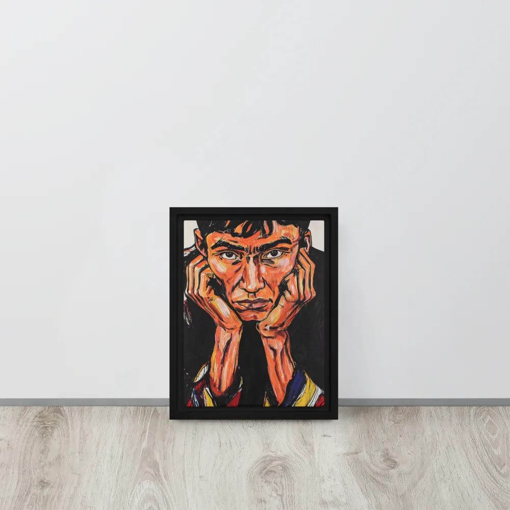 Contemplative Intensity: An Expressionist Portrait