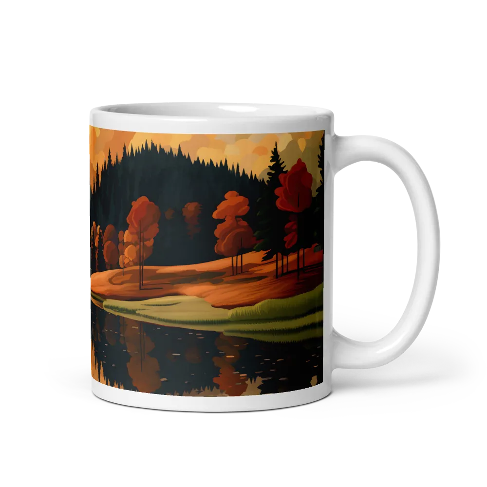 Whispers of Autumn: A Tranquil Evening | Mug with White inside | 11 oz