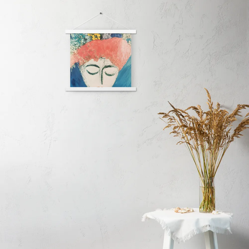 Serenity in Bloom | Poster With White Wood Hanger | 14″×14″