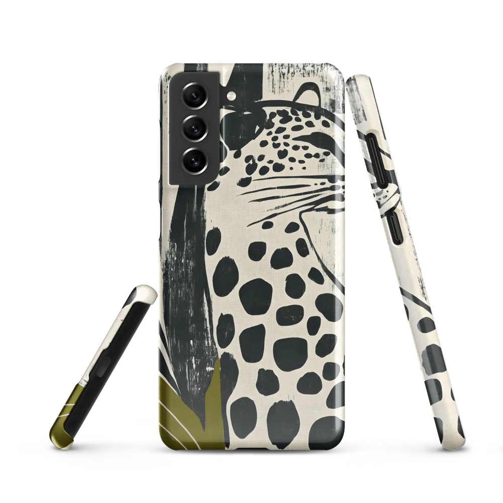 Leopard in Silhouette: A Modern Appeal | Phone Case |  S21 | Snap Case | Glossy