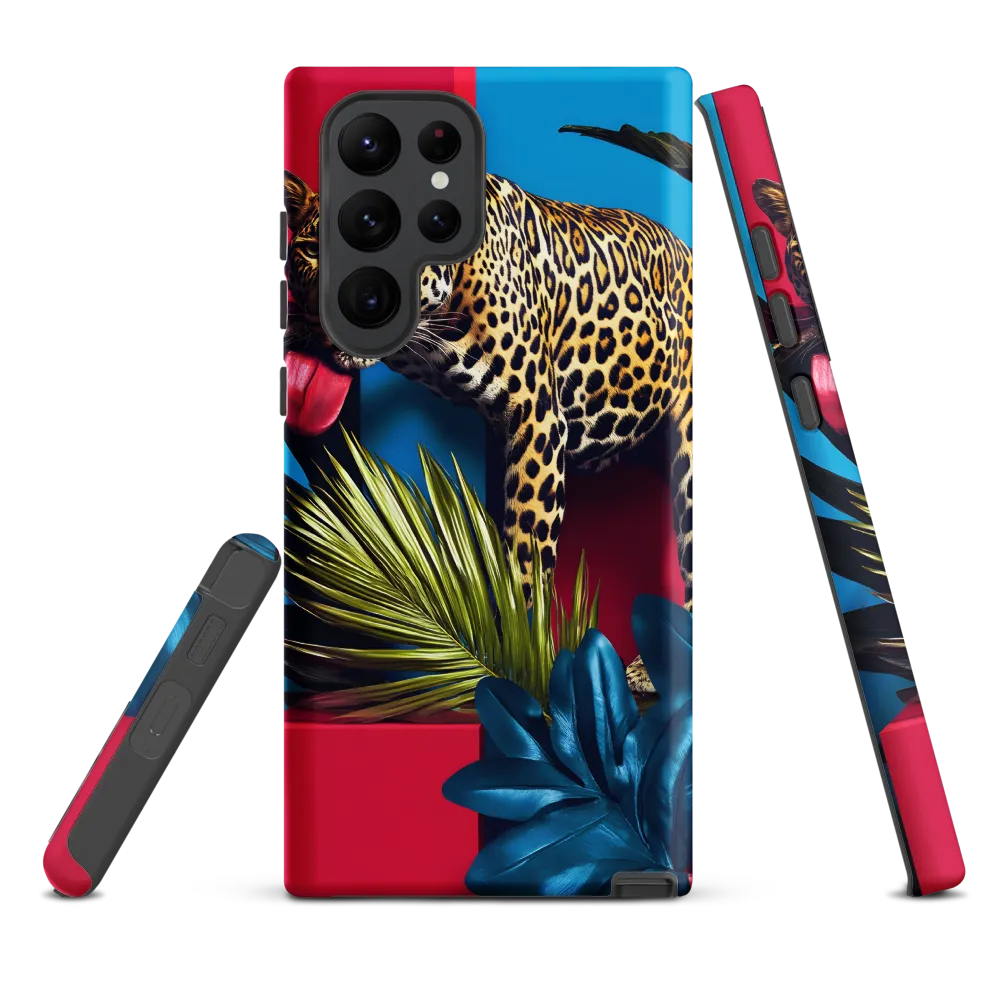 Playful Leopard in Vibrant Paradise