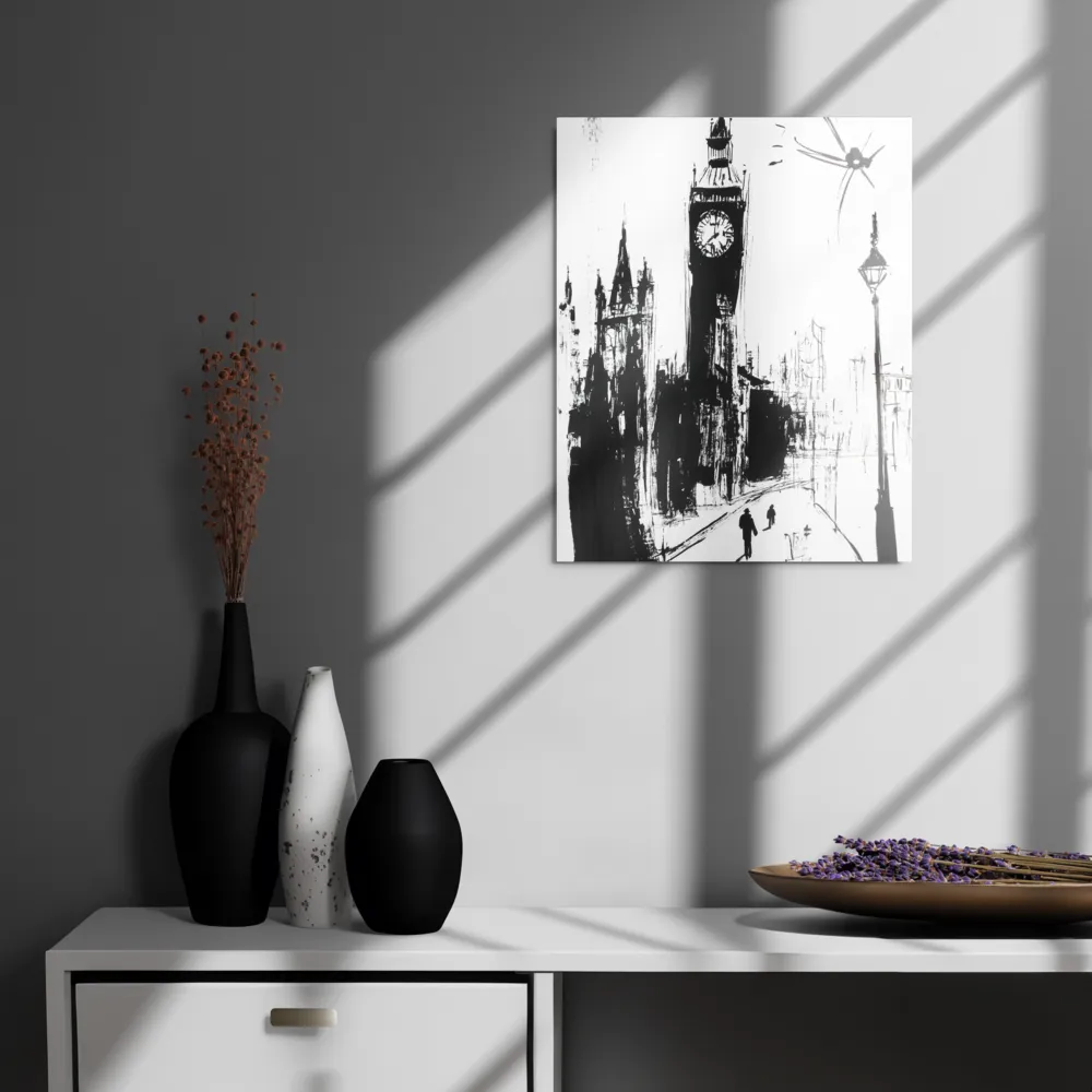 Clock Tower in Motion | Metal Print | 16″×20″