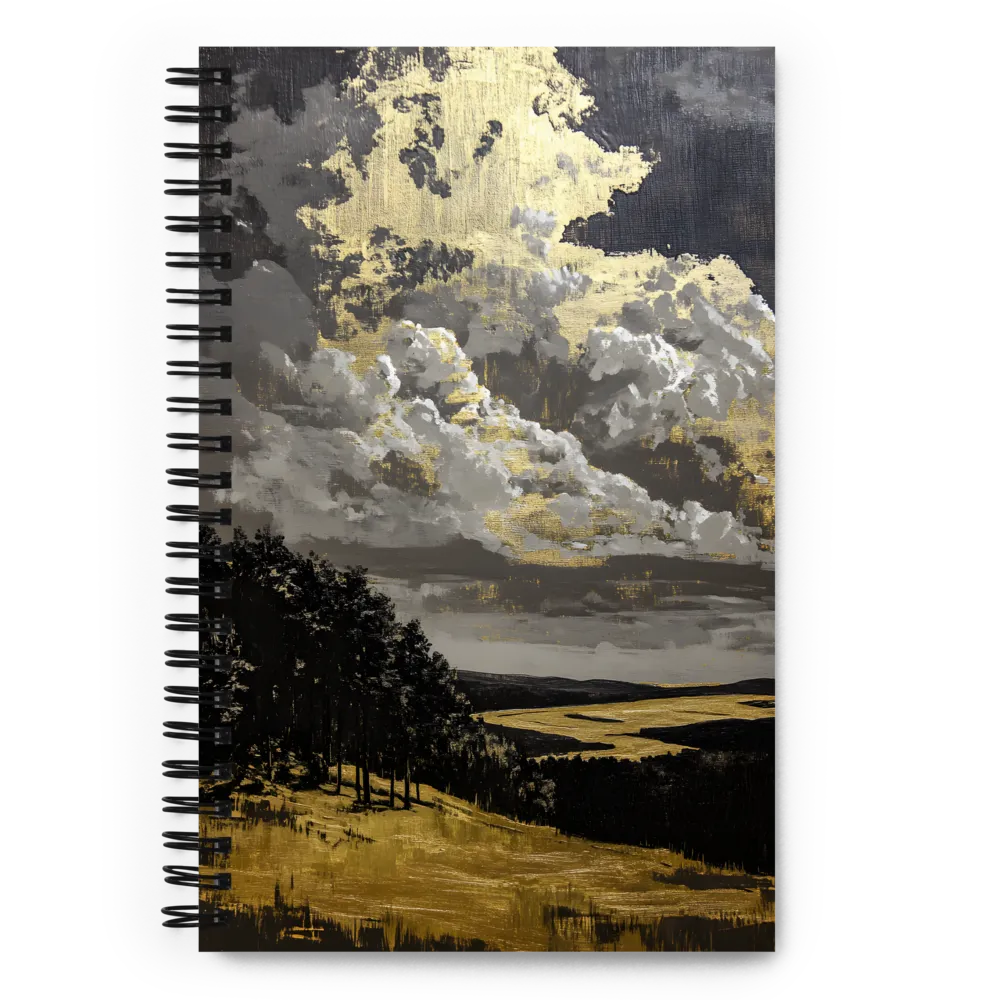 Golden Serenity in a Dramatic Sky | Spiral Notebook